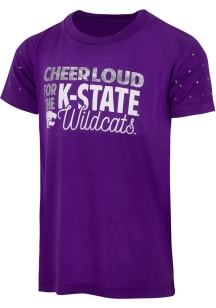 K-State Wildcats Toddler Girls Blue Reta Short Sleeve T-Shirt