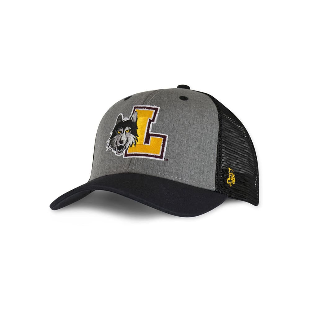 Loyola Chicago Baseball Cap - LUC Ramblers Embroidered Adjustable Hat (Style B) - Distressed Red Cotton