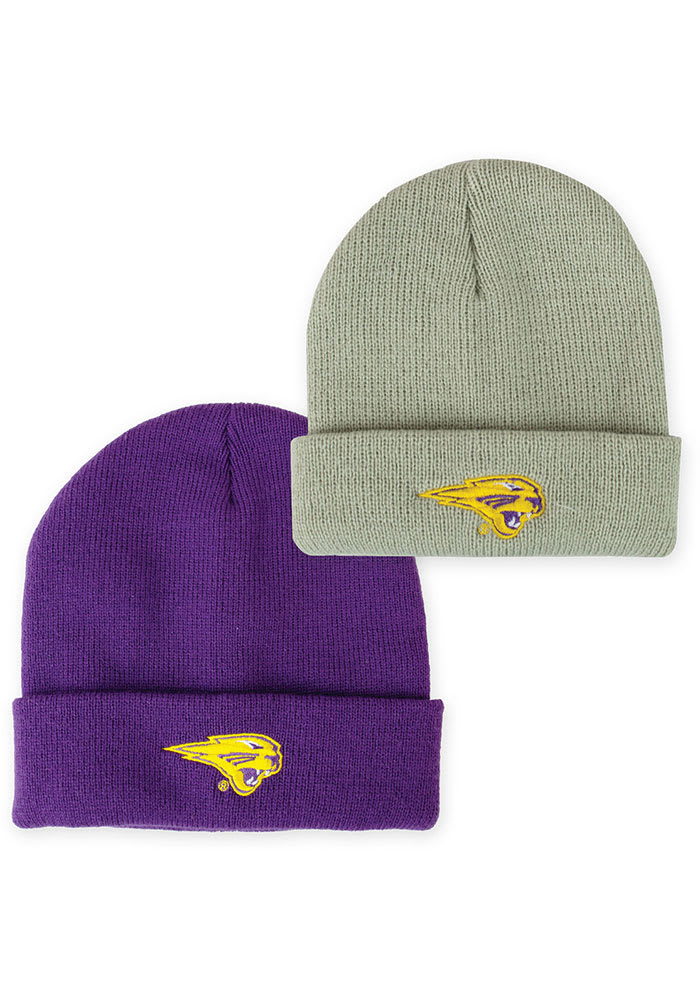 Northern Iowa Panthers Addison Beanie 2-Pack Baby Knit Hat - Purple