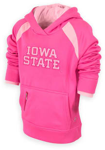 Iowa State Cyclones Girls Pink Jess Long Sleeve Hooded Sweatshirt