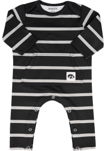 Iowa Hawkeyes Baby Black Wister Loungewear One Piece Pajamas