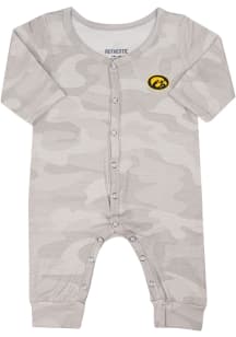 Iowa Hawkeyes Baby Grey Kody Loungewear One Piece Pajamas