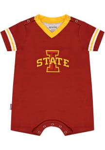 Iowa State Cyclones Baby Cardinal Tackle Short Sleeve One Piece