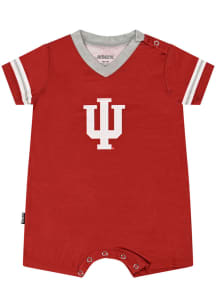 Baby Cardinal Indiana Hoosiers Tackle Short Sleeve One Piece