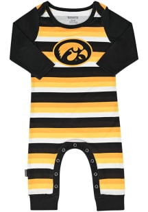 Baby Black Iowa Hawkeyes Iker Loungewear One Piece Pajamas