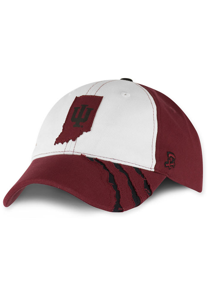 Indiana Hoosiers White Cobie Ripped Youth Adjustable Hat