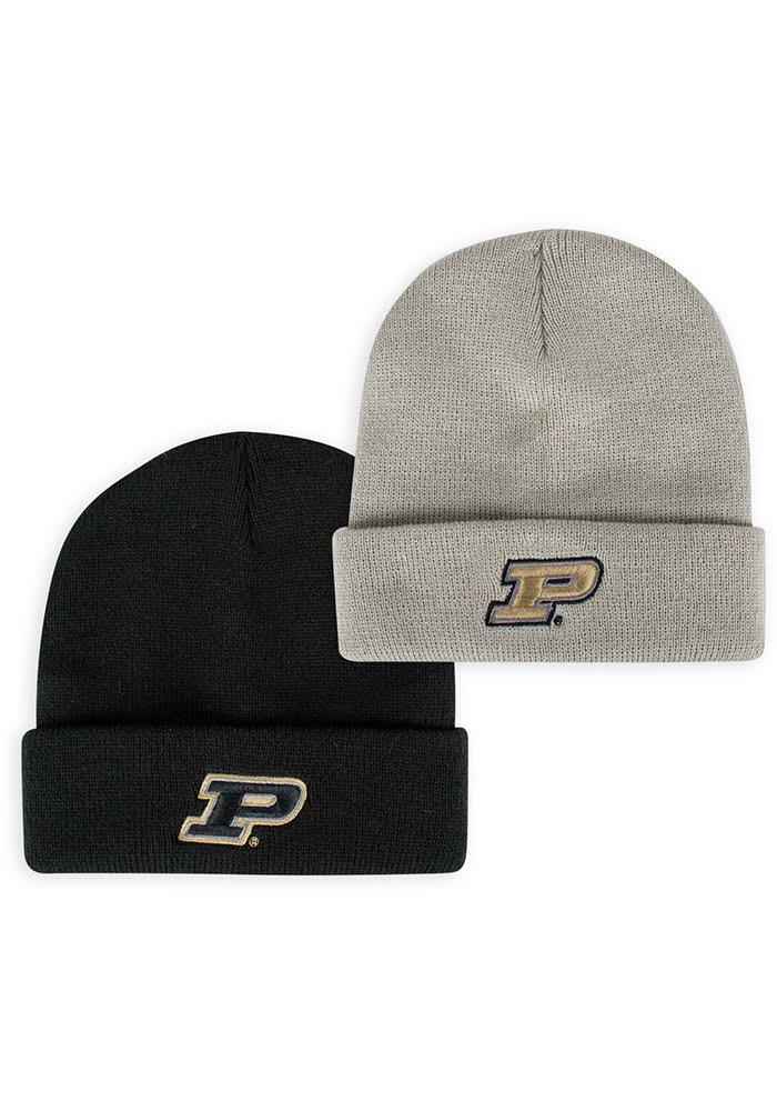 Purdue Boilermakers Addison Beanie 2-Pack Baby Knit Hat - Black