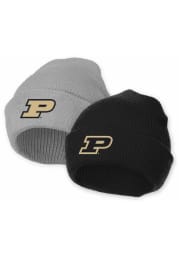 Purdue Boilermakers Black Addison Beanie 2-Pack Youth Knit Hat