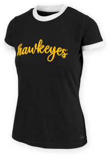 Iowa Hawkeyes Womens Black Cassidy Short Sleeve T-Shirt