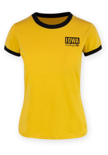 Iowa Hawkeyes Womens Gold Arbor Short Sleeve T-Shirt