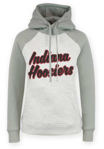 Indiana Hoosiers Womens White Acadia Hooded Sweatshirt