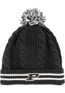 Purdue Boilermakers Black Boaz Cuff Pom Youth Knit Hat