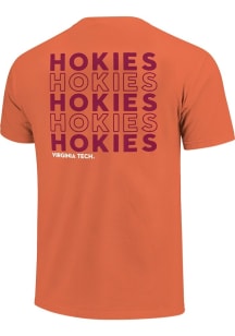 Virginia Tech Hokies Orange Stacked Mascot Short Sleeve T Shirt