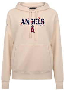 Levelwear Los Angeles Angels Womens Brown Adorn Festive Hooded Sweatshirt