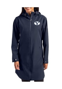 Cutter and Buck BYU Cougars Womens Navy Blue Camano Light Weight Jacket