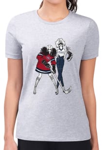 4Her Montreal Canadiens Womens Grey Hockey Girls Short Sleeve T-Shirt