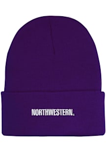 LogoFit Northwestern Wildcats Purple North Pole Youth Knit Hat