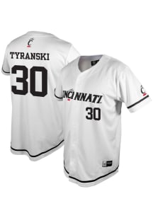 Ryan Tyranski Genuine Collective Mens White Cincinnati Bearcats NIL Jersey