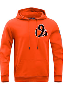 Pro Standard Baltimore Orioles Mens Orange Classic Chenille Long Sleeve Hoodie