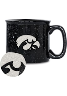 Iowa Hawkeyes Speckle Campfire Ceramic Mug - Black