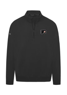 Levelwear Philadelphia Flyers Mens Black Murray Embroidered 3D Patch Long Sleeve Qtr Zip Pullover