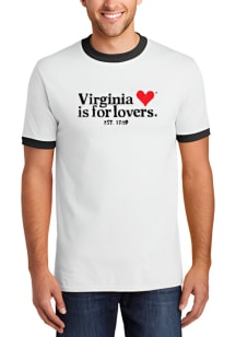 Virginia White VA Is For Lovers Short Sleeve Fashion T Shirt