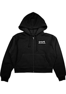 Blue 84 Louisville Cardinals Womens Black Cloud Fleece Long Sleeve Full Zip Jacket