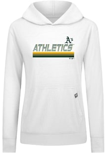 Levelwear Oakland Athletics Womens White Relay Breaker Hooded Sweatshirt