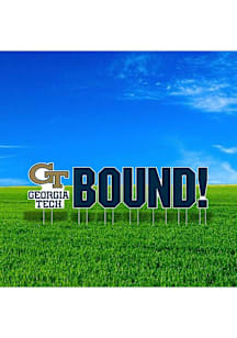 GA Tech Yellow Jackets Large Bound Yard Sign - Navy Blue