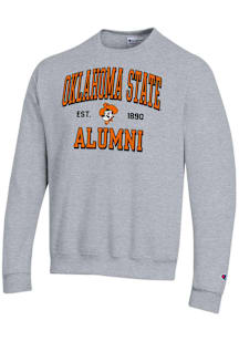 Champion Oklahoma State Cowboys Mens Grey Est Alumni Powerblend Long Sleeve Crew Sweatshirt