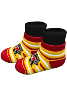 Stripe Maryland Terrapins Baby Quarter Socks - Red
