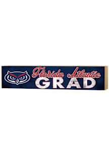 KH Sports Fan Florida Atlantic Owls Grad graduation graphic Sign - Navy Blue