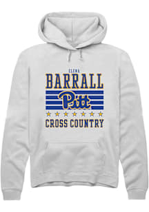 Elena Barrall Rally Mens White Pitt Panthers NIL Striped Player Hood