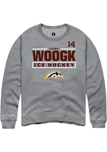 Colby Woogk Western Michigan Broncos Mens Grey NIL Stacked Box Player Crew