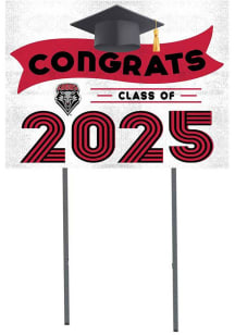 New Mexico Lobos KH Sports Fan Class of 2025 graduation graphic Yard Sign - White