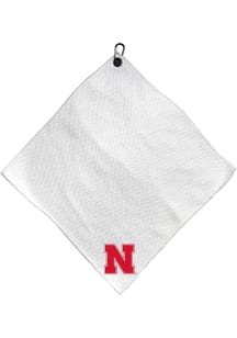 White Nebraska Cornhuskers Microfiber 15x15 Golf Towel