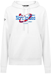 Levelwear Quebec Nordiques Womens White Adorn Orbital Hooded Sweatshirt