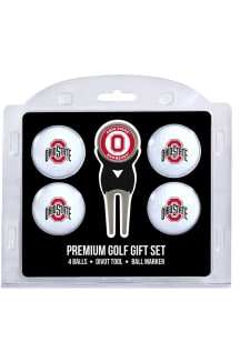 White Ohio State Buckeyes Divot Tool 4 Pack Golf Gift Set