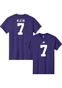 Collin Klein  K-State Wildcats Purple Summit Sportswear Name and Number Short Sleeve T Shirt