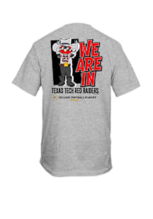 Texas Tech Red Raiders Grey 2025 CFP Bound Mascot Short Sleeve T Shirt