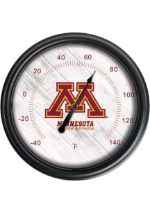 Black Minnesota Golden Gophers Outdoor Thermometer Weather Tool
