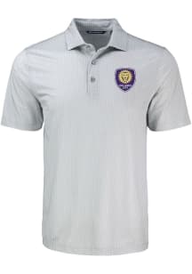 Cutter and Buck Orlando City SC Grey Shadow Check Big and Tall Polo