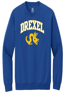 Mens Drexel Dragons Blue Summit Sportswear Arch Logo Crew Sweatshirt