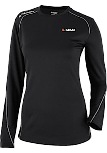 Columbia Miami Hurricanes Womens Black Heat Seal Omni Wick Shotgun Long Sleeve T-Shirt