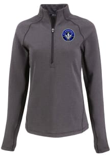 Cutter and Buck Montreal Impact Womens Black Pehastin Qtr Zip