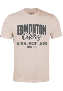 Levelwear Edmonton Oilers Tan Richmond Response Short Sleeve T Shirt