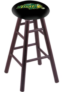 North Dakota State Bison Round Cushion Oak Pub Stool - Brown