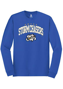 Summit Sportswear Omaha Storm Chasers Blue Arch Mascot Long Sleeve T Shirt