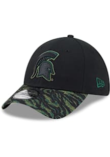 New Era Michigan State Spartans Mens Black DL Tiger Stripe 39THIRTY Flex Hat