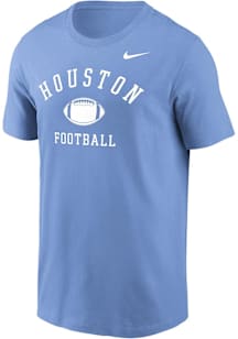 Nike Houston Cougars Houston Blue DriFit Football Short Sleeve T Shirt